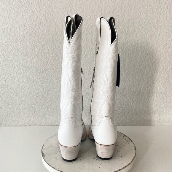 Lane MEGAN MORONEY Smokeshow Womens Cowboy Boots 8.5 White Western Cowgirl Tall - Picture 3 of 11